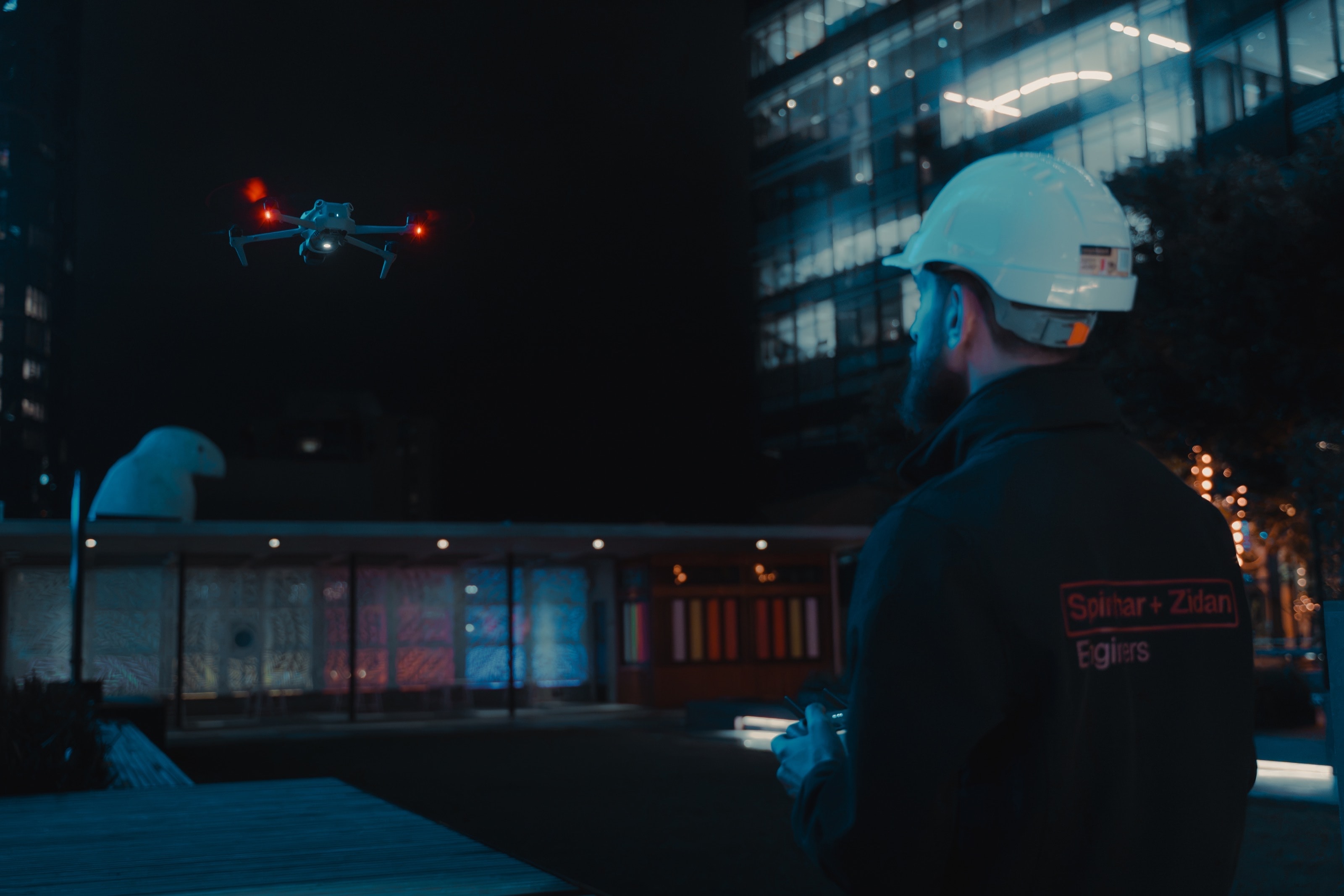 Night drone inspection for structural assessment