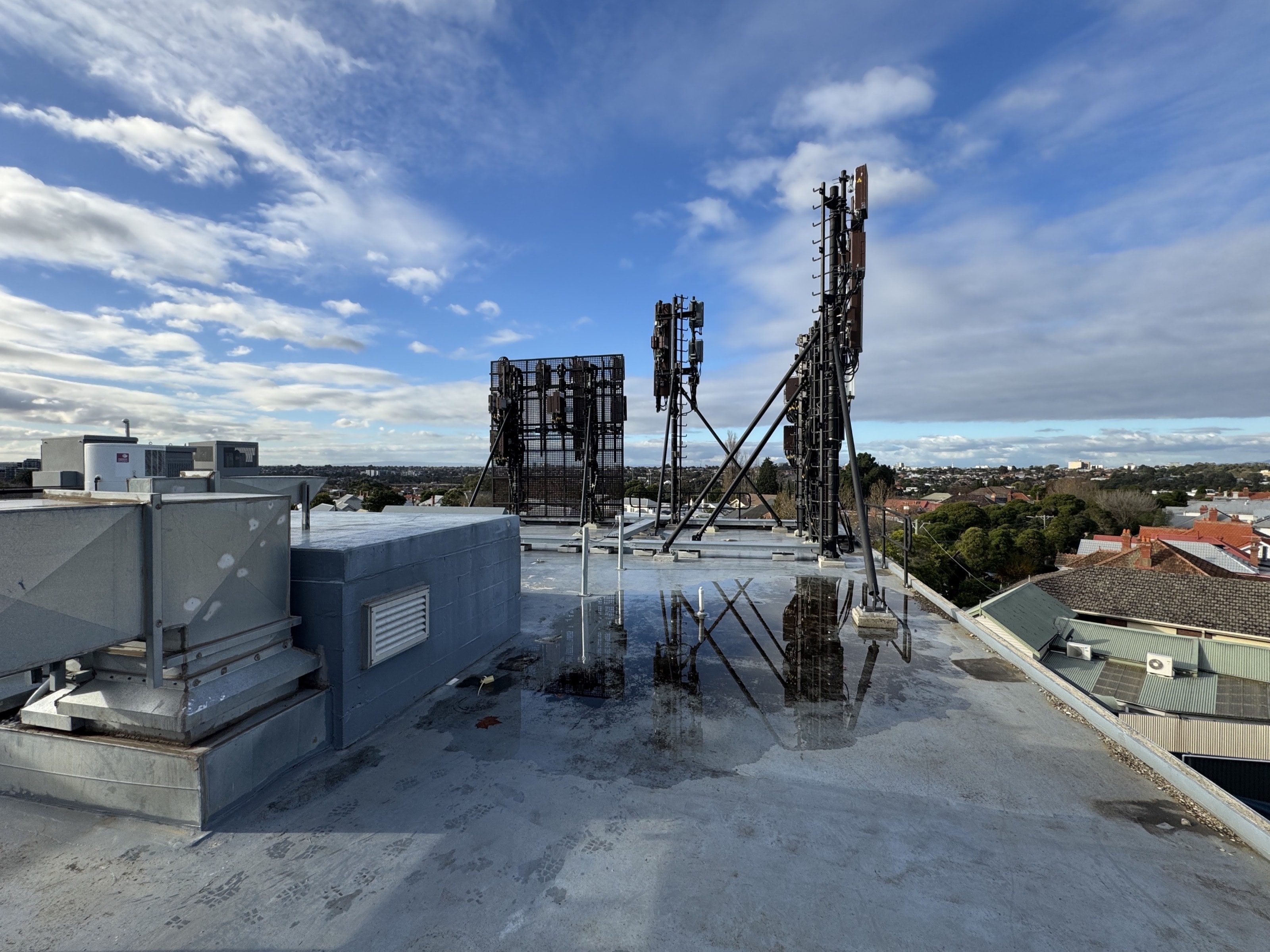 Rooftop equipment and drainage inspection